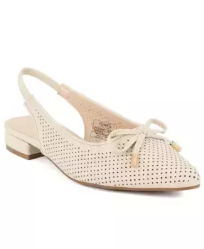 Женские перфорированные балетки Qeemeh на ремешке Jones New York, коричневый/бежевый