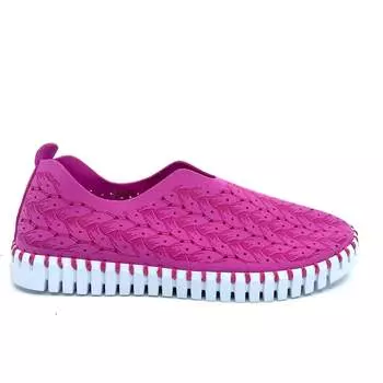 Женские перфорированные кроссовки Tulip 148 Slip-On в розово-фиолетовом цвете Ilse Jacobsen