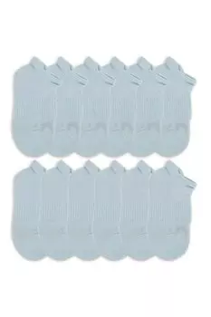 Женские пинетки с клеткой для полотенец, 12 предметов, носки светло-синего цвета Cozzy Socks