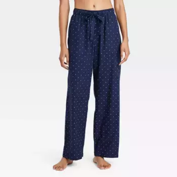 Женские пижамные брюки из фланели в клетку - Auden, цвет Navy Blue