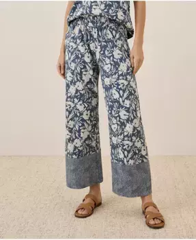 Женские пижамные брюки из органического хлопка Staycation Pact, синий