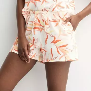 Женские пижамные шорты из льняной ткани Sonoma Goods For Life, цвет natural flower