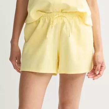 Женские пижамные шорты из льняной ткани Sonoma Goods For Life, цвет pale banana