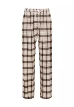 Женские пижамные штаны в клетку Sara с эластичной резинкой на талии DesireE, цвет Beige Melange