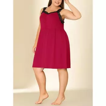 Женские пижамы до колена с кружевными бретельками больших размеров Agnes Orinda