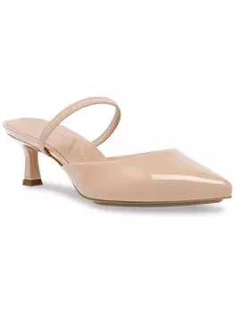 Женские пластиковые туфли на каблуке «киттен» с острым носком Anne Klein, цвет natural