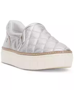 Женские платформенные слипоны Romie с простежкой Vince Camuto, серебряный