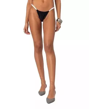 Женские плавки бикини с контрастными краями Leanna Edikted, черный