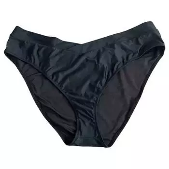 Женские плавки бикини с перекрестными чашечками черного цвета J.Crew