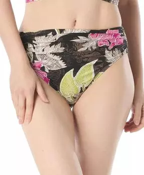 Женские плавки бикини с принтом и сборками Carmen Marc Valvo, мультиколор