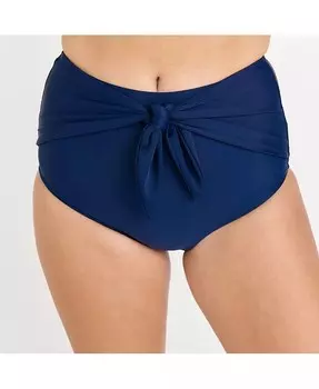 Женские плавки бикини с высокой талией и завязкой спереди Calypsa, синий