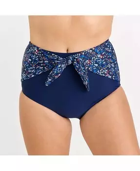 Женские плавки бикини с высокой талией и завязкой спереди Calypsa, мультиколор
