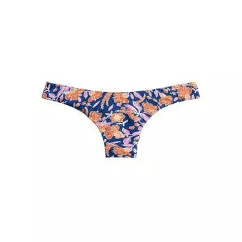 Женские плавки бикини с закругленной талией и ярким принтом в виде цветочных блоков J.Crew, цвет gathered floral block print