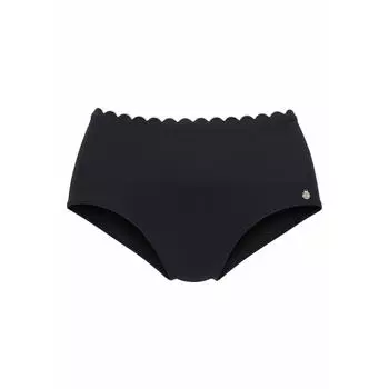 Женские плавки бикини с завышенной талией LASCANA, черный