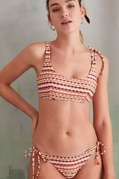 Женские плавки бикини Secret красного цвета/с несколькими принтами среднего размера Women'secret, красный