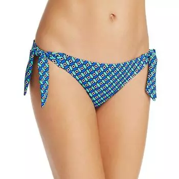 Женские плавки с завязками по бокам и принтом, раздельные Echo, синий