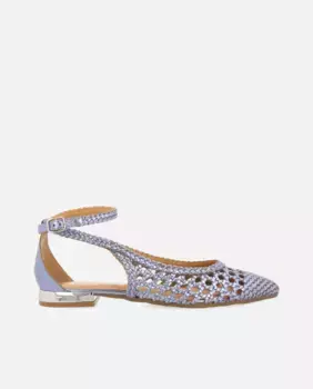 Женские плетеные балетки с кожаным браслетом Gioseppo, синий