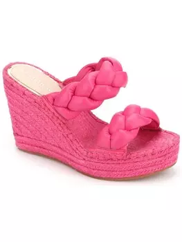 Женские плетеные босоножки на танкетке с круглым носком Olivia Braid Kenneth Cole New York, цвет Beet