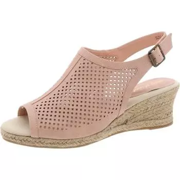 Женские плетеные босоножки Stacy из искусственной кожи с открытой пяткой Easy Street, цвет blush linen print