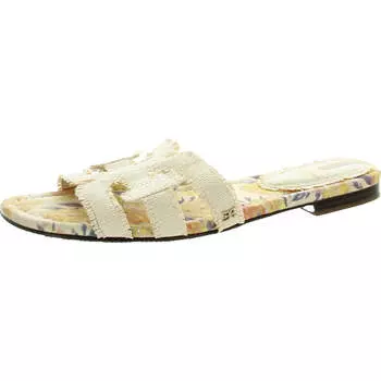 Женские плетеные сандалии BAY FRAY на плоской подошве с круглым носком Sam Edelman, цвет wheat weave