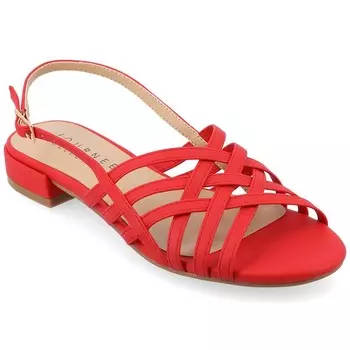 Женские плетеные сандалии из искусственной кожи Journee Collection Cassandra Tru Comfort Tru Comfort, красный