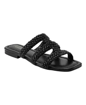 Женские плетеные сандалии Sumer Woven Caged Flat Slide Bandolino, черный