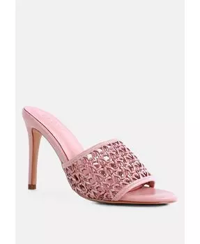 Женские плетеные шлепанцы на шпильке TEASE Rag & Co, розовый