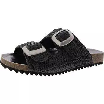 Женские плетеные спортивные сандалии с пряжкой Nine West, черный