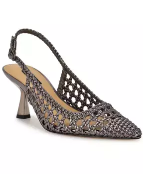 Женские плетеные туфли Madalene на каблуке-рюмочке с открытой пяткой Nine West, мультиколор