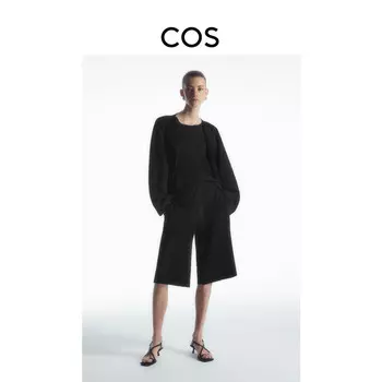 Женские плиссированные шорты-бермуды Cos, черный