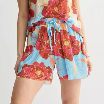Женские плиссированные шорты Intempo, цвет floral
