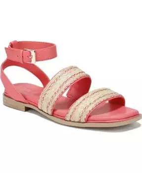 Женские плоские сандалии Gana с квадратным носком и ремешками Naturalizer, коричневый/бежевый