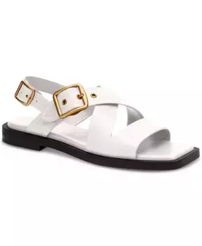 Женские плоские сандалии с пряжками Archival Buckled Flat Sandals COACH, белый
