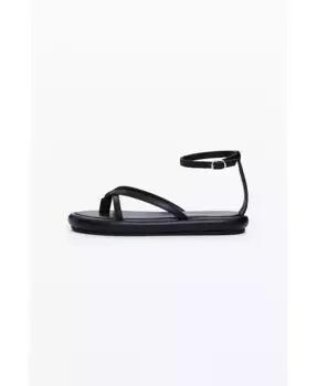 Женские плоские сандалии с ремешком на щиколотке Desigual, черный