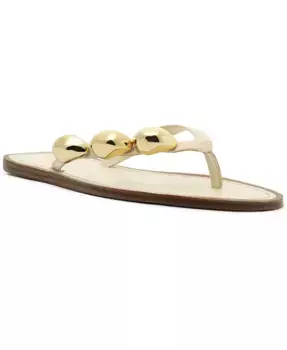 Женские плоские сандалии Sunny с круглым носком Arezzo, коричневый/бежевый