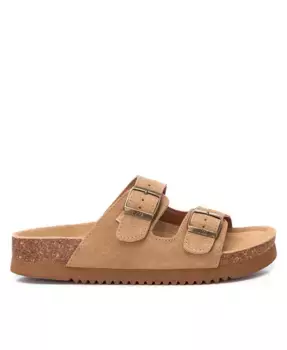 Женские плоские сандалии XTI, коричневый/бежевый