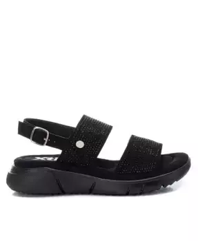 Женские плоские замшевые сандалии XTI, черный