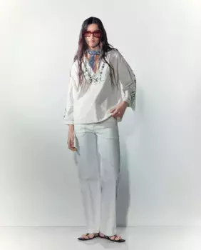 Женские плотницкие брюки средней посадки Tintoretto, кремово-белый