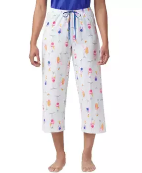 Женские пляжные капри-пижамные брюки с принтом "Flamingos" Hue, белый