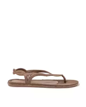 Женские пляжные шлепанцы на резиновой подошве Brasileras, коричневый