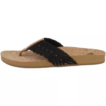 Женские пляжные шлепанцы с подушкой REEF, черный