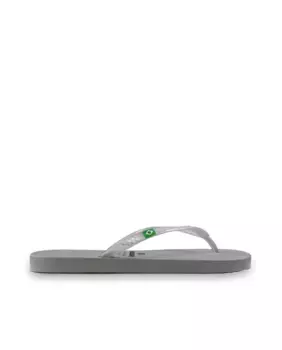 Женские пляжные шлепанцы с резиновой подошвой Brasileras, серебряный