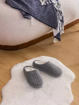 Женские плюшевые домашние тапочки LCW STEPS, серый