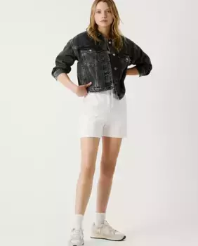 Женские плюшевые шорты с регулируемой талией Pepe Jeans, белый
