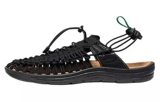 Женские походные ботинки UNEEK 2 River Trekking, цвет черный/зеленый Keen