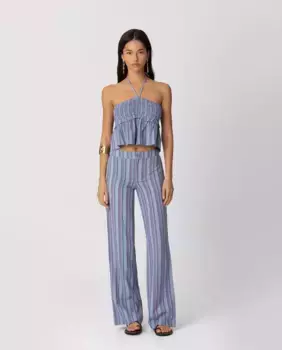 Женские полосатые брюки Noon, синий