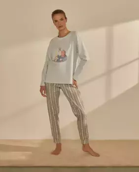 Женские полосатые брюки с манжетами nfasis, белый