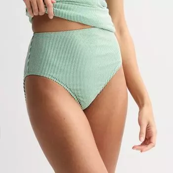 Женские полосатые плавки с высокой талией Draper James, зеленый