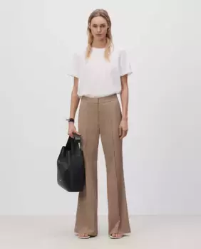 Женские полосатые расклешенные брюки Simorra, бежевый