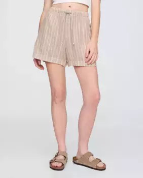 Женские полосатые шорты-бермуды Gap, цвет Marrn claro